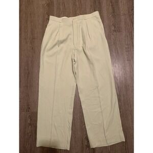 NWT Giovanno Mens 100% Silk Pants Clr Mint 42L W36 Please See Measure Old Money
